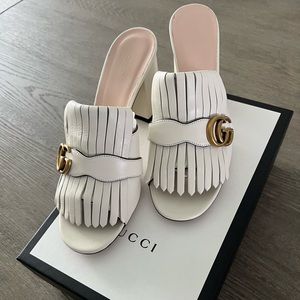 Gucci GG Kiltie Fringe Slide -                          Hard to Find Size 42